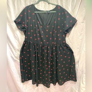 Torrid Fox Print Skater Dress with Zipper and Clasp Back